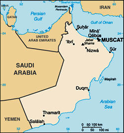 Map of Oman