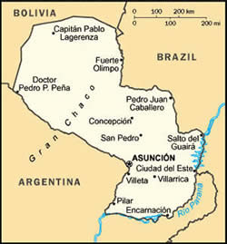 Map of Paraguay