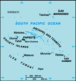 Map of French Polynesia