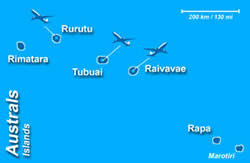 Map of Austral Islands