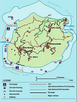 Map of Saba