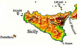 Map of Sicily