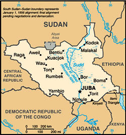 Map of South Sudan