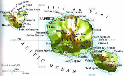 Map of Tahiti