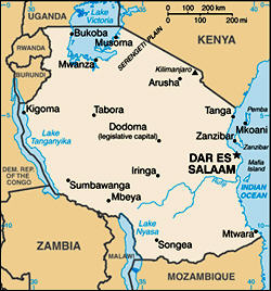 Map of Tanzania