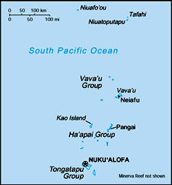 Map of Tonga