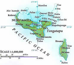 Map of Tongatapu Island