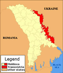 Map of Transnistria