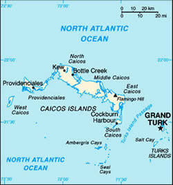 Map of Turks & Caicos Islands