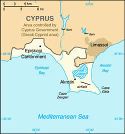 Map of Akrotiri