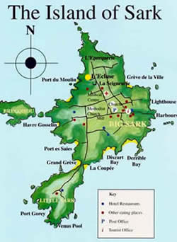 Map of Sark Islands