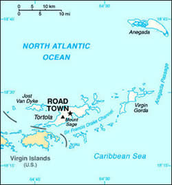 Map of British Virgin Islands