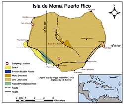 Map of La Mona Island