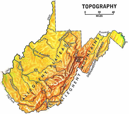 Map of West Virginia